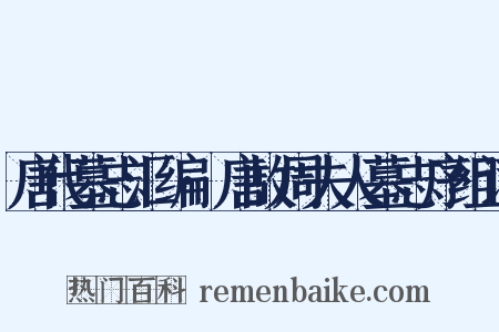 唐代墓志汇编·唐故周夫人墓志序组词是什么意思的图片